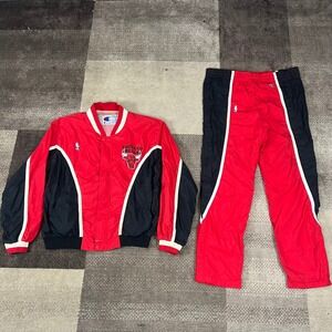 Vintage Champion Chicago Bulls NBA Pre Game Warmup Tracksuit Mens Large